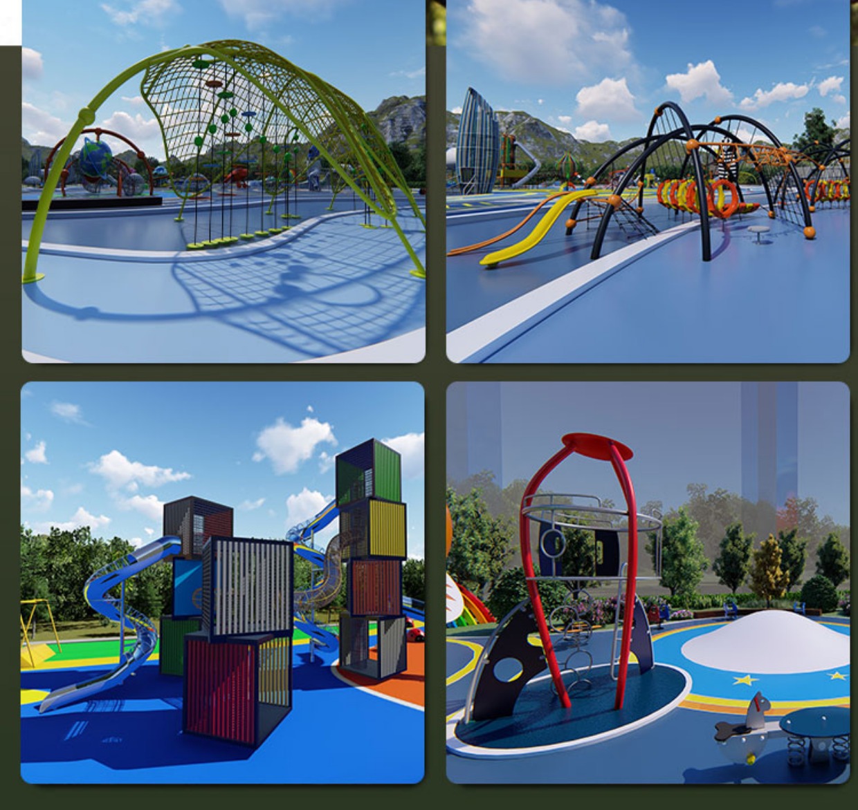 Customized outdoor stainless steel slides for large outdoor children's slides in scenic parks, non-standard and unpowered amusement equipment