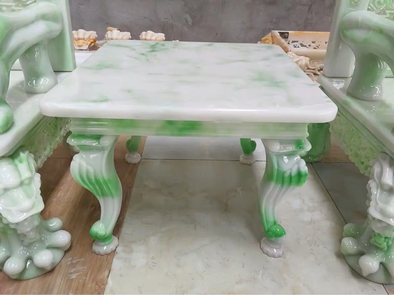 Customized manufacturer of jade tables, chairs, dining tables, jade carvings, European style furniture, sofas, coffee tables, stools, and home furnishings