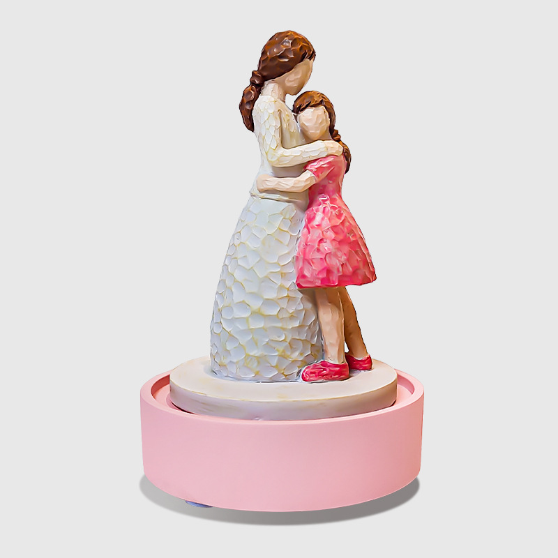 Mother's Day Gift LED Lamp Embrace Mother Daughter Resin Decoration Day Gift Customized Gift by Enterprises