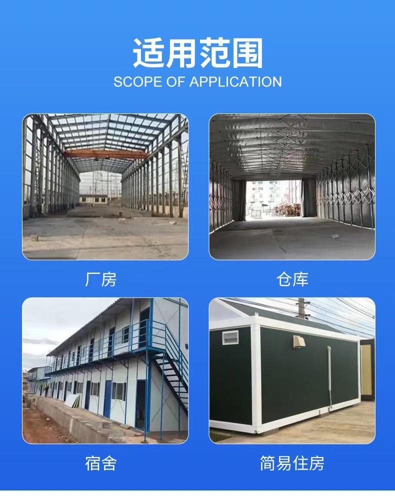 Thick frame splicing, fireproof and moisture-proof, foldable low alloy high-strength structural steel for packaged box houses