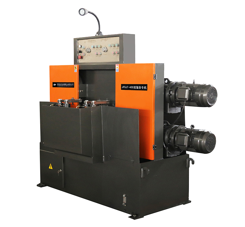 Cutting and processing band saw machine JFSJT-400, customized double saw blade band saw machine by North Jinfeng Sawing Industry