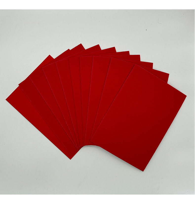 Red Full Open Pure Wood Pulp Big Red A4 Hard Cardboard Thickened Chinese Red Hard Paper Double sided Red Card