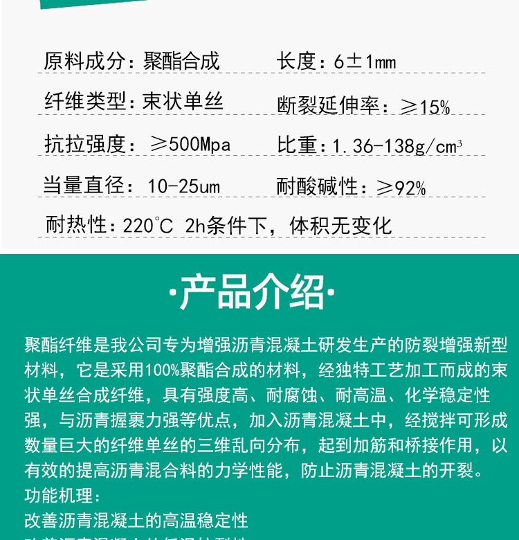 Factory supply of crack resistant fibers with customizable length, concrete fibers, asphalt mortar fibers, polyester fibers