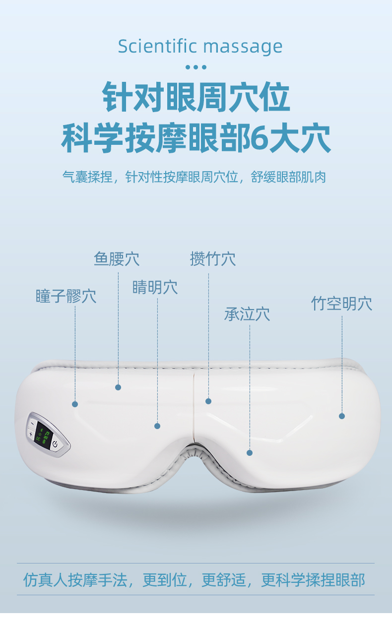 Honghe Eye Care Device He-M508 Eye Massager Bluetooth Air Pressure Vibration Hot compress Eye Massage Device Charging