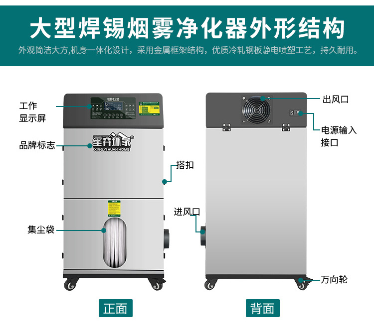 Solder smoke exhaust fan, soldering iron smoke purifier, low noise - source manufacturer of Xingyi