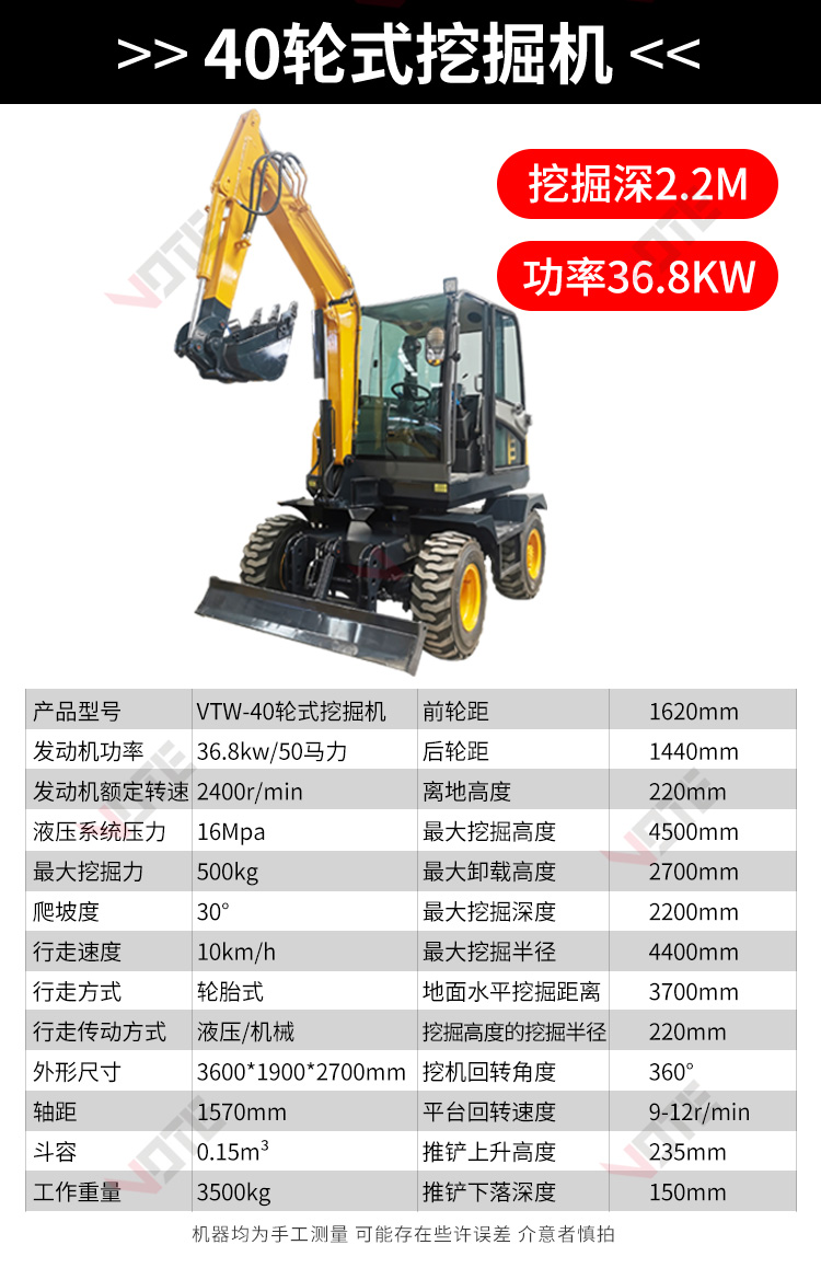 Wheel excavator 30 type, 40 type, 50 type, 80 type, 85 type, 90 type, 95 type, and 100 type municipal construction small leather