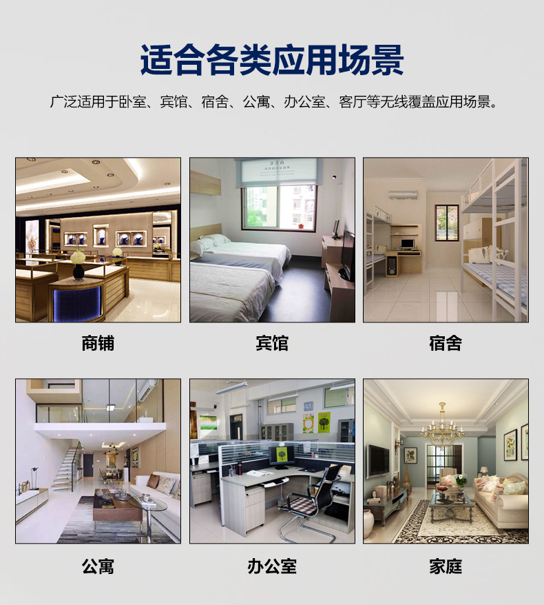 Hotel villa wifi coverage POE power supply wall AP intelligent router 1200M dual frequency panel wireless AP