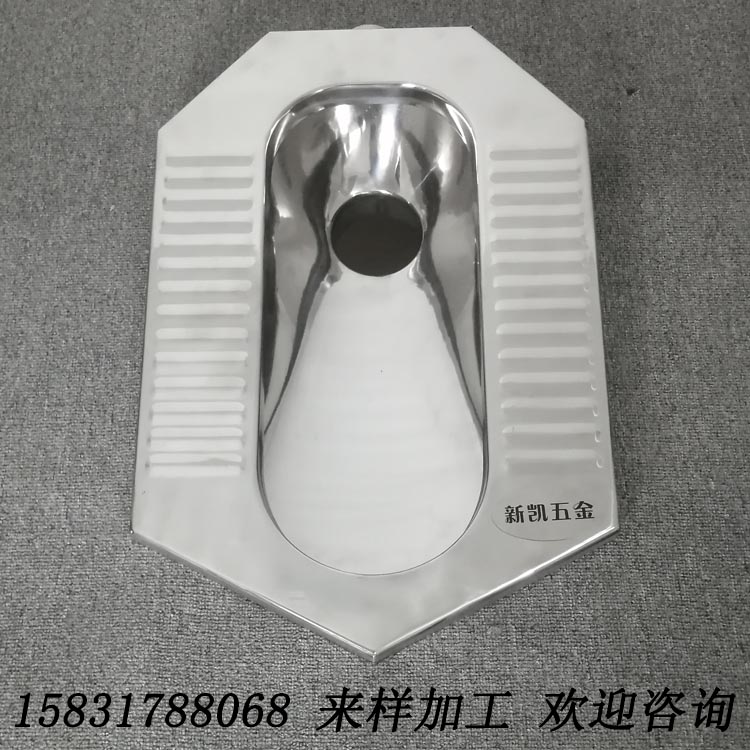 Stainless Steel Surrounding Flushing Squat Toilet 304 Abnormality Toilet Renovation Project with Non slip Rear Seat