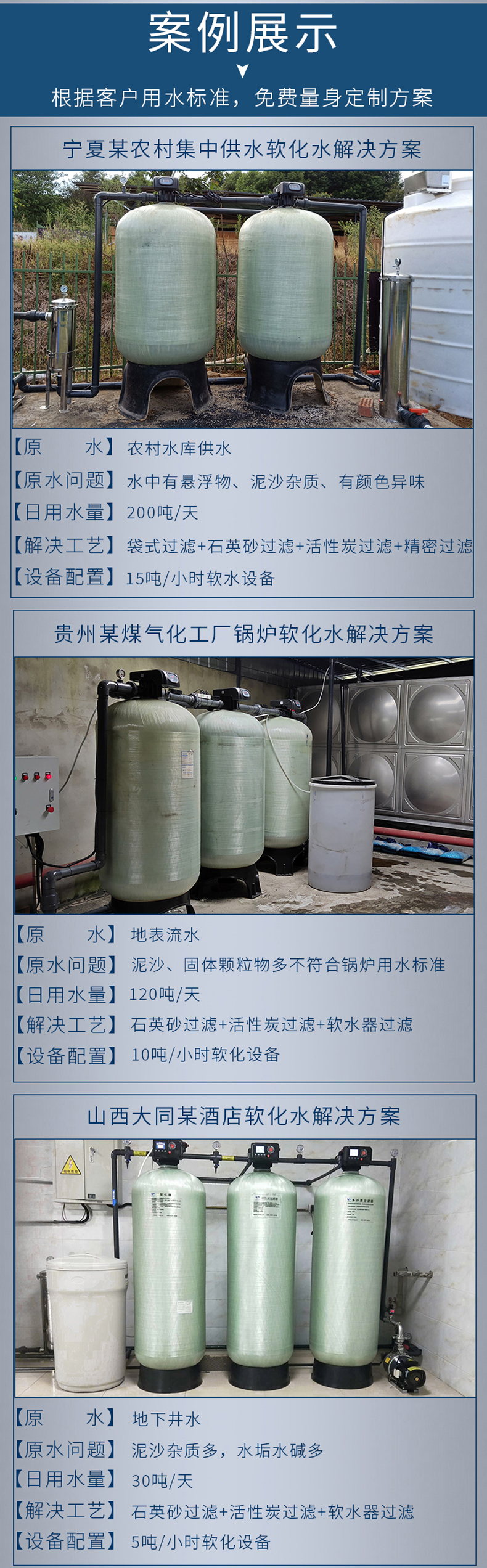 Softened water treatment equipment Industrial water softener Large underground well water filtration Hard water purification boiler Commercial fully automatic