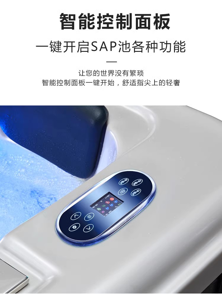 Household embedded bathtub, outdoor massage, surfing pool, thermostatic bath, heating, super large bathtub, acrylic Bubble bath