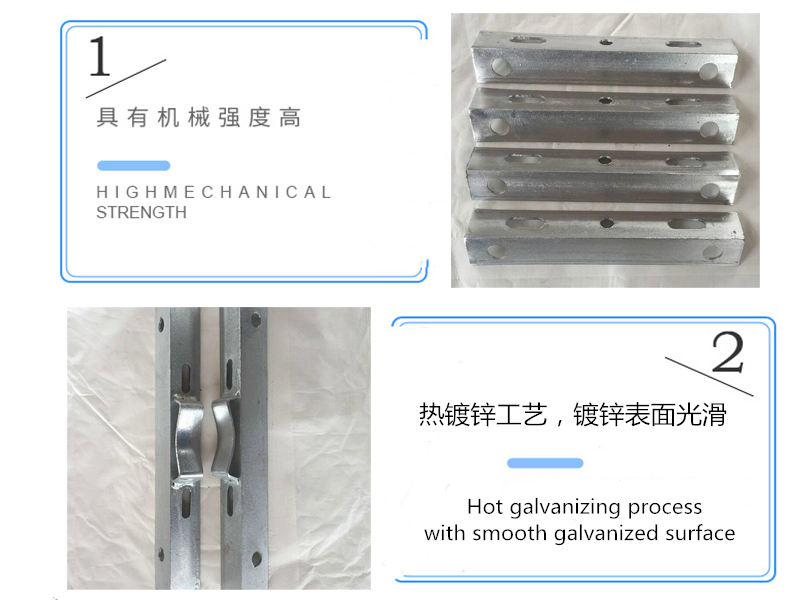 Hot dip galvanized angle steel cross arm 35KV line composite support welding type pole overhead fittings