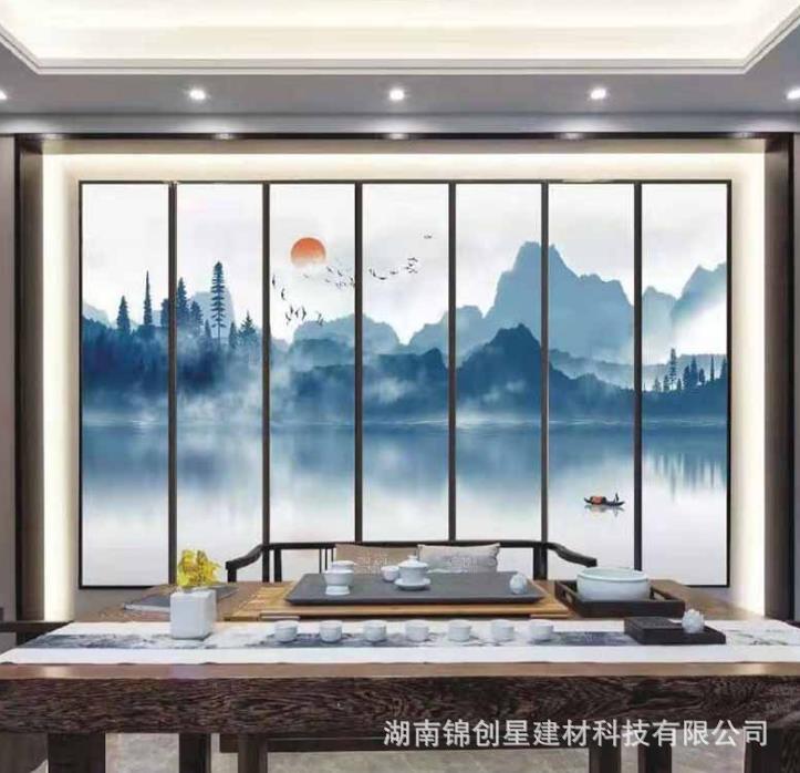 Colorful glass color change, dazzling color glass, laminated curtain wall glass, gradient glass, deep carving, wired art glass