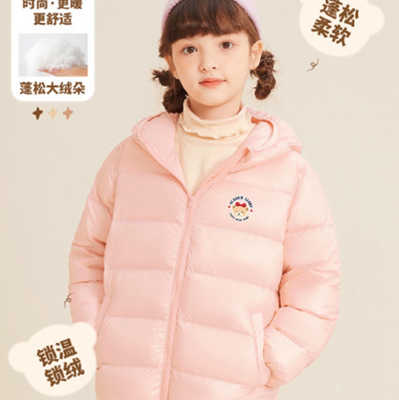 Girls' down cotton jacket for the winter of 2022, new thickened children's medium length down cotton jacket, westernized winter cotton jacket