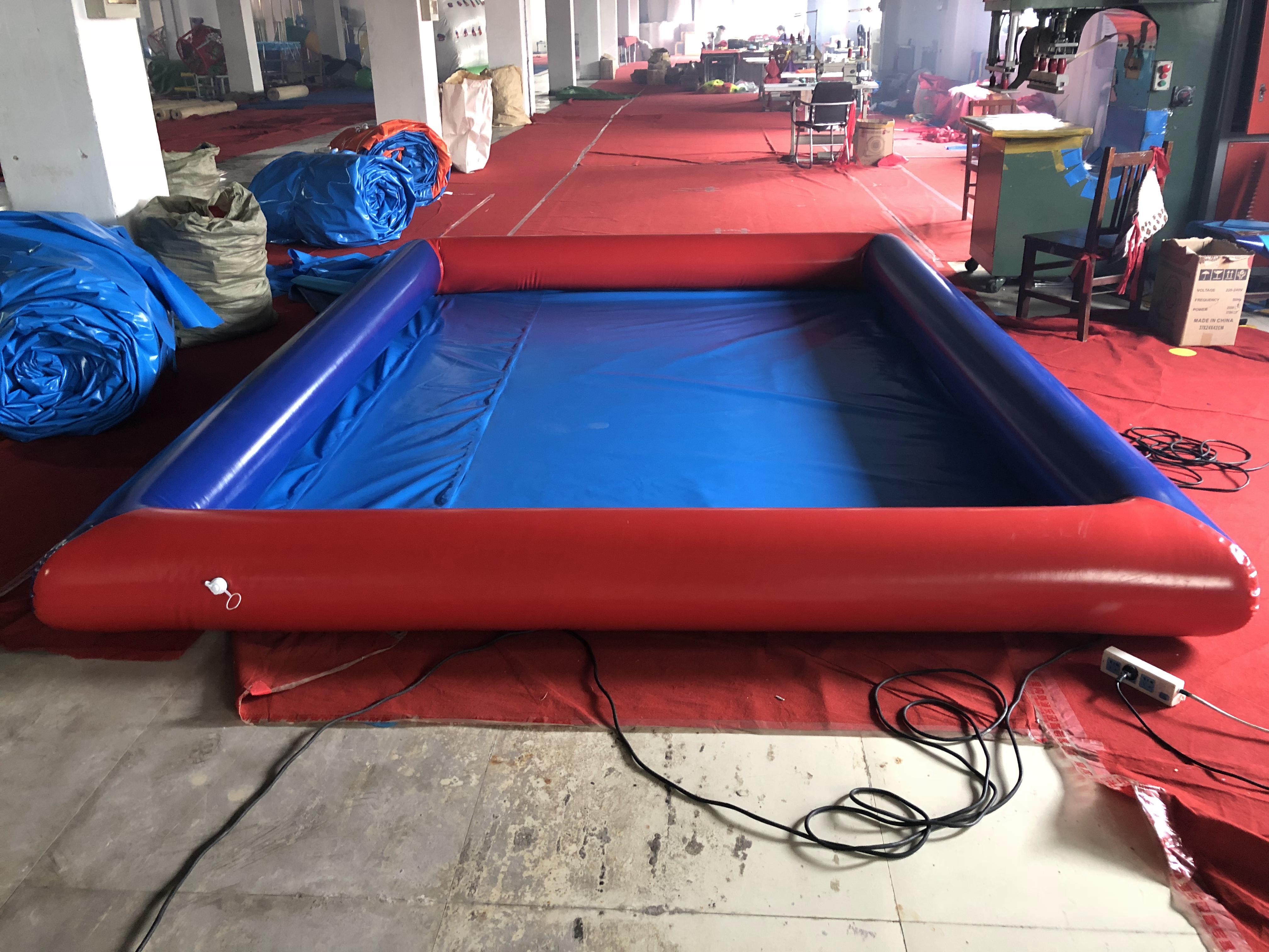 Production and supply of 40 to 150 square meters of PVC mesh fabric, 0.6 meter high inflatable water tank