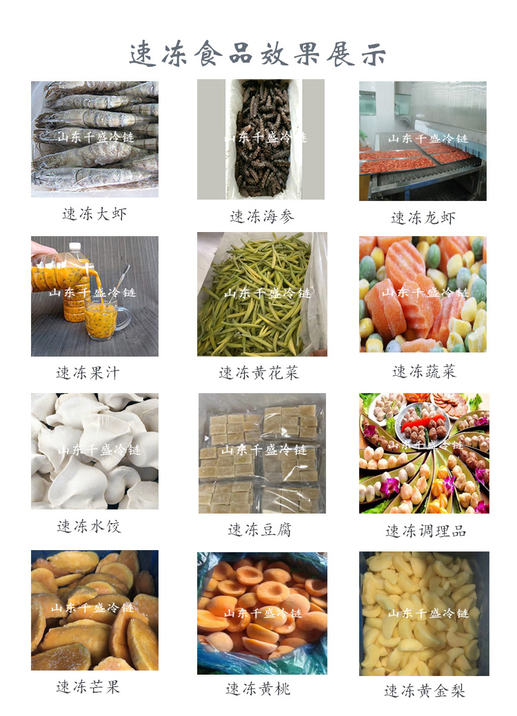 Fluidized quick freezing machine, shrimp dumplings, quick freezing single freezing machine, low temperature freezing assembly line for shrimp meat