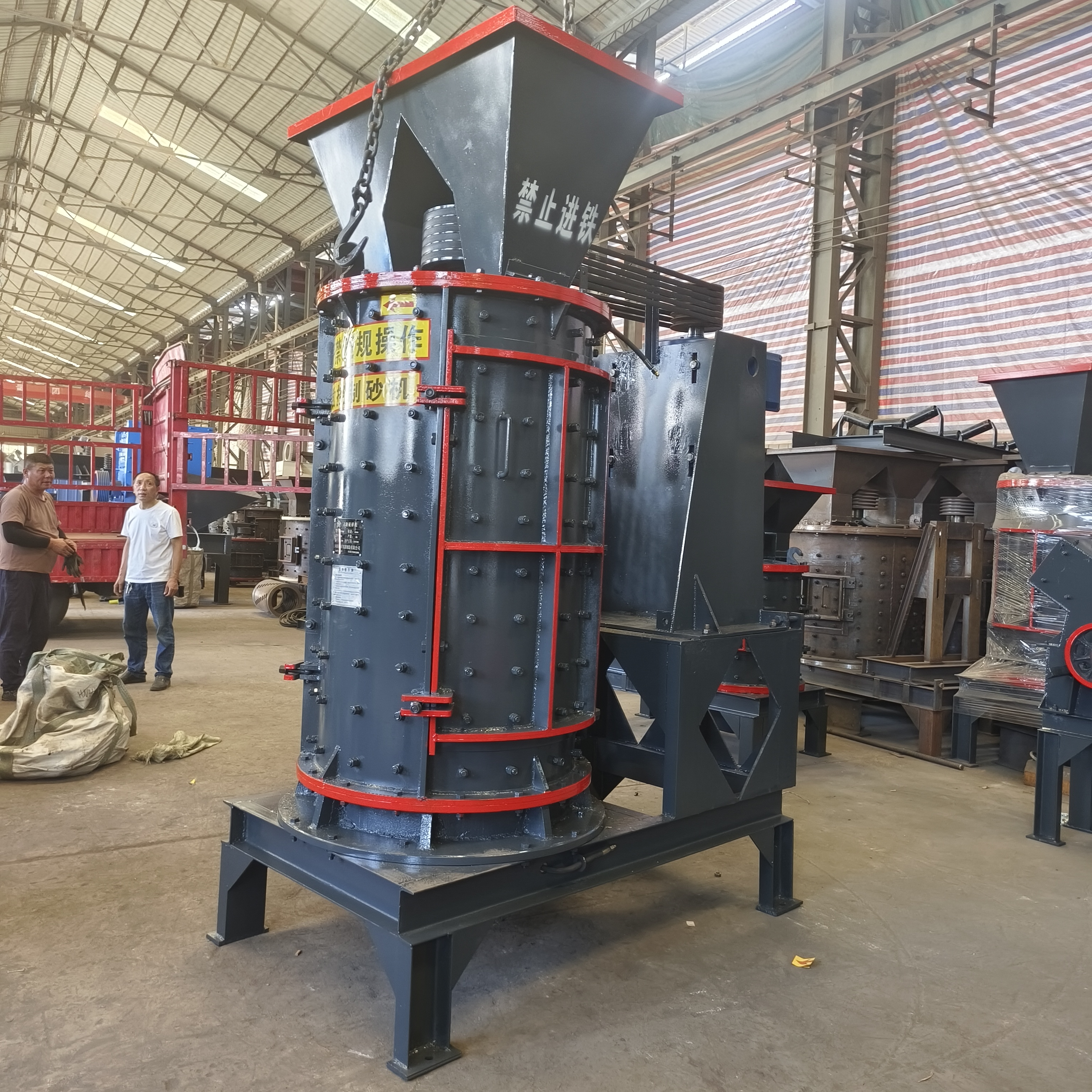 800 plate hammer, seven layer sand making machine, 150 mesh sand crusher, customized by Xinhong