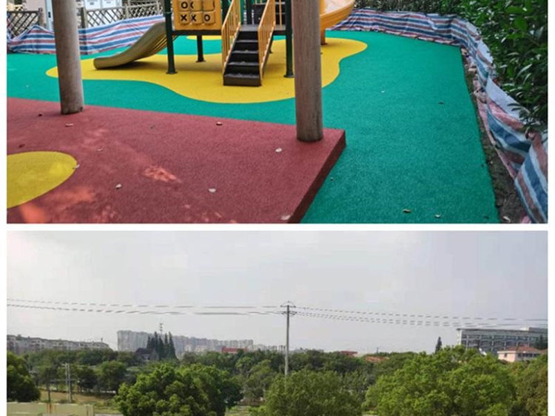 Kindergarten plastic flooring, rubber board, track, community park simulation lawn, outdoor rubber mat, playground, outdoor