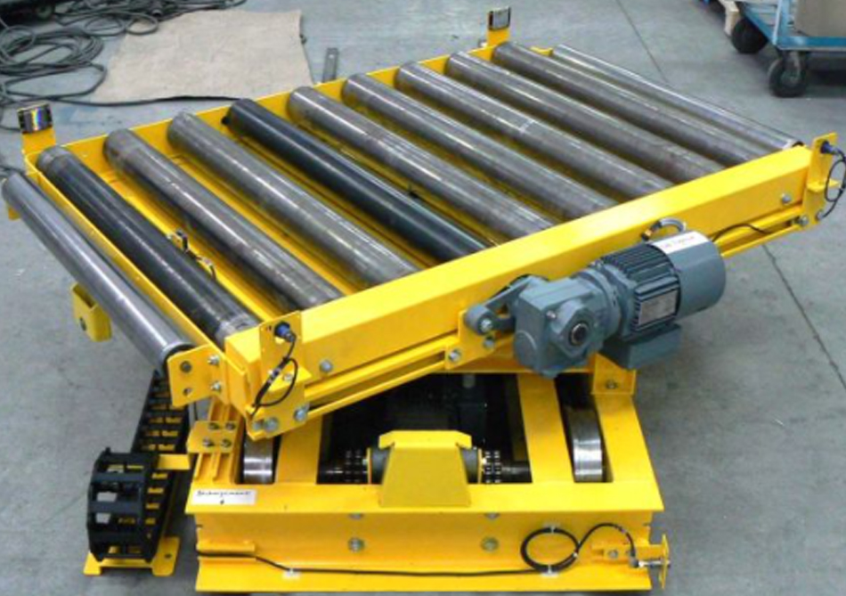 Industrial material transfer chain conveyor rail type transfer trolley Full automatic intelligent RGV track Cart