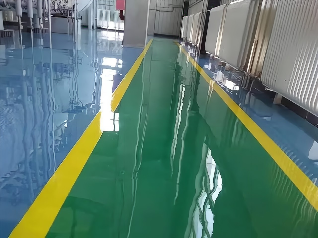 Epoxy resin flat coating type flooring with strong toughness, wear-resistant, flat and smooth sealing primer