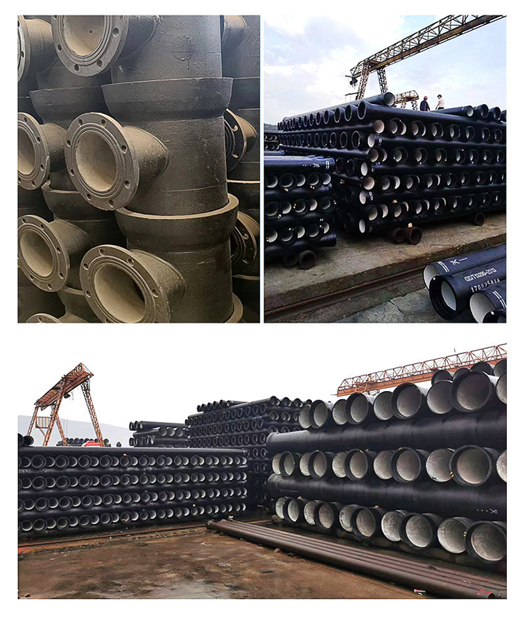 Yihecheng B-type W-type ductile iron drainage pipe flexible mechanism cast iron pipe ductile iron pipe support customization