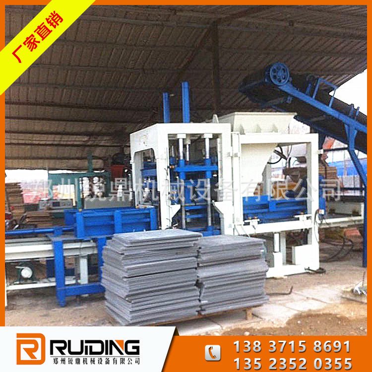 QT12-15 Large Automatic Cement Brick Machine No Burning Hollow Brick Making Equipment Ruiding Machinery