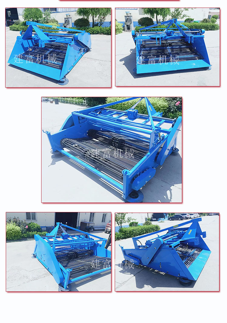 Agricultural medicinal material harvester with four wheel tractor equipped with a new type of root and stem harvester for deep excavation of Astragalus and Codonopsis pilosula