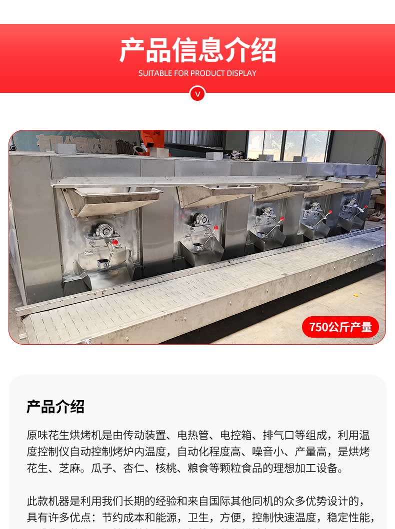 Baisheng Baking Machine Stainless Steel Material Peanut Baking Special Efficient and Convenient Nut Baking Equipment