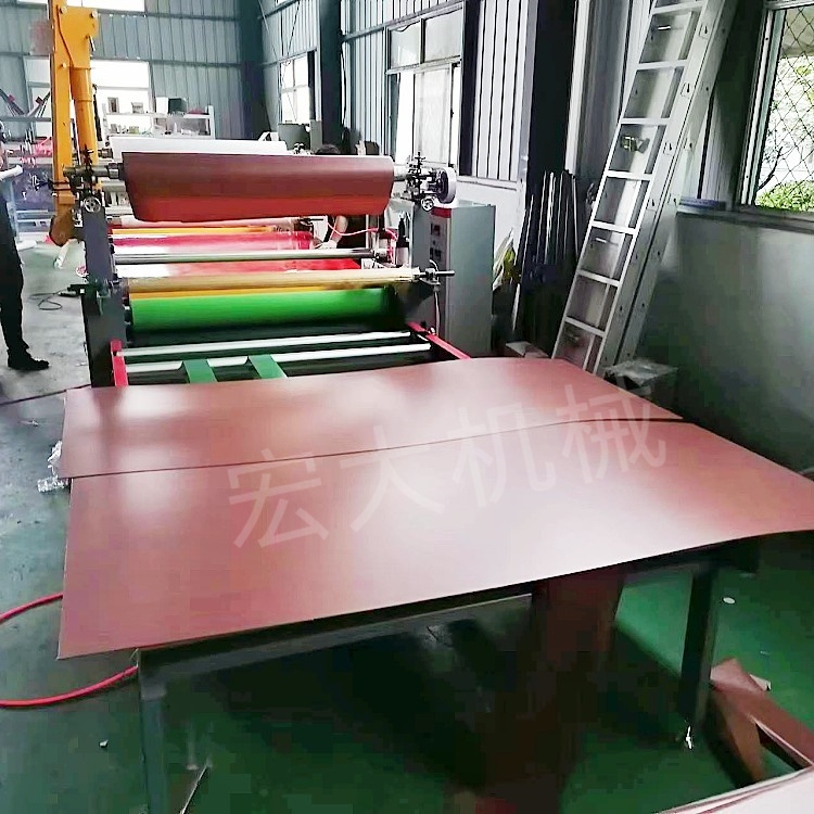 Fish belly white rock pattern board, wood grain paper flat pasting machine, wood veneer cold and hot adhesive film pasting machine, door-to-door installation guidance