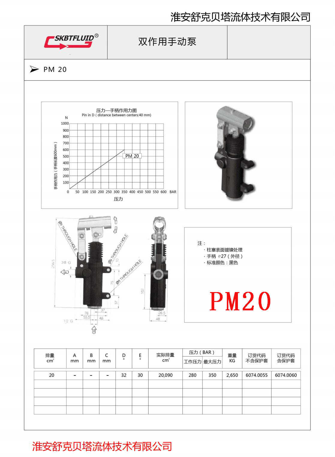 GL-35 series hydraulic manual pump replacement imported SKBTFLUID brand