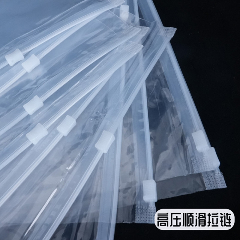 Transparent zipper pull-up bag, socks, underwear, underwear, clothing packaging bag, PE plastic self sealing packaging bag