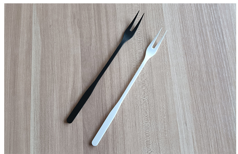 Disposable fruit fork supply independent packaging with hard pla fully degradable cake fork tableware set