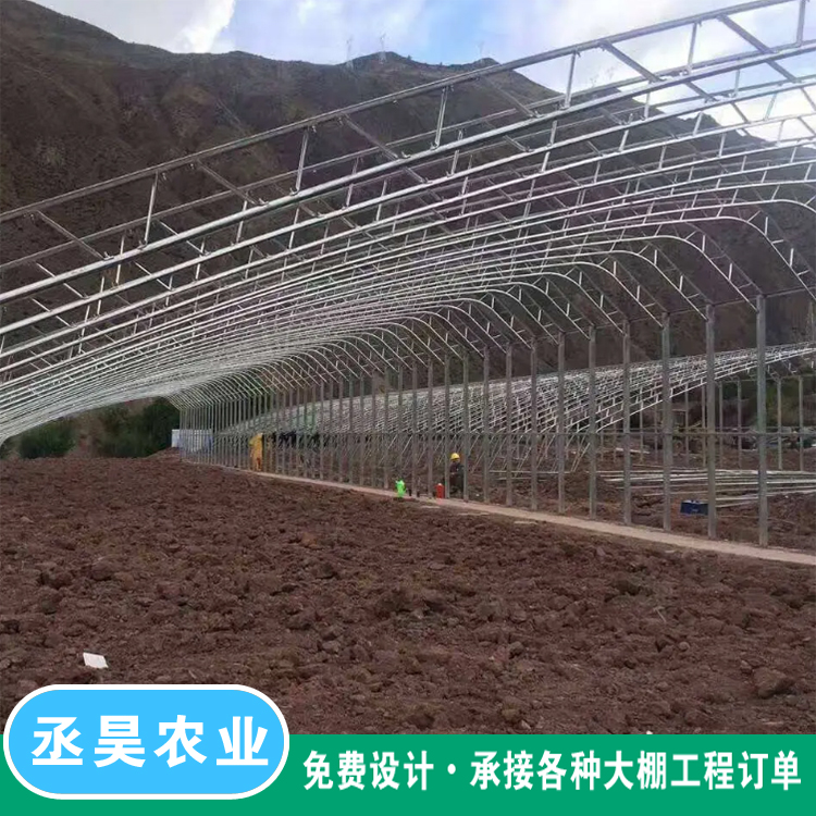 Edible mushroom planting greenhouse with C-shaped steel frame, double beam and double membrane design, strong resistance to wind and snow, stable and durable