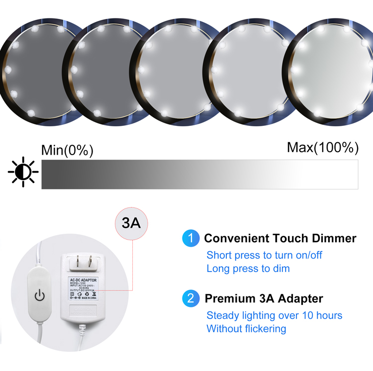 12vled module energy-saving mirror front light, high color rendering makeup light, adjustable makeup mirror fill light