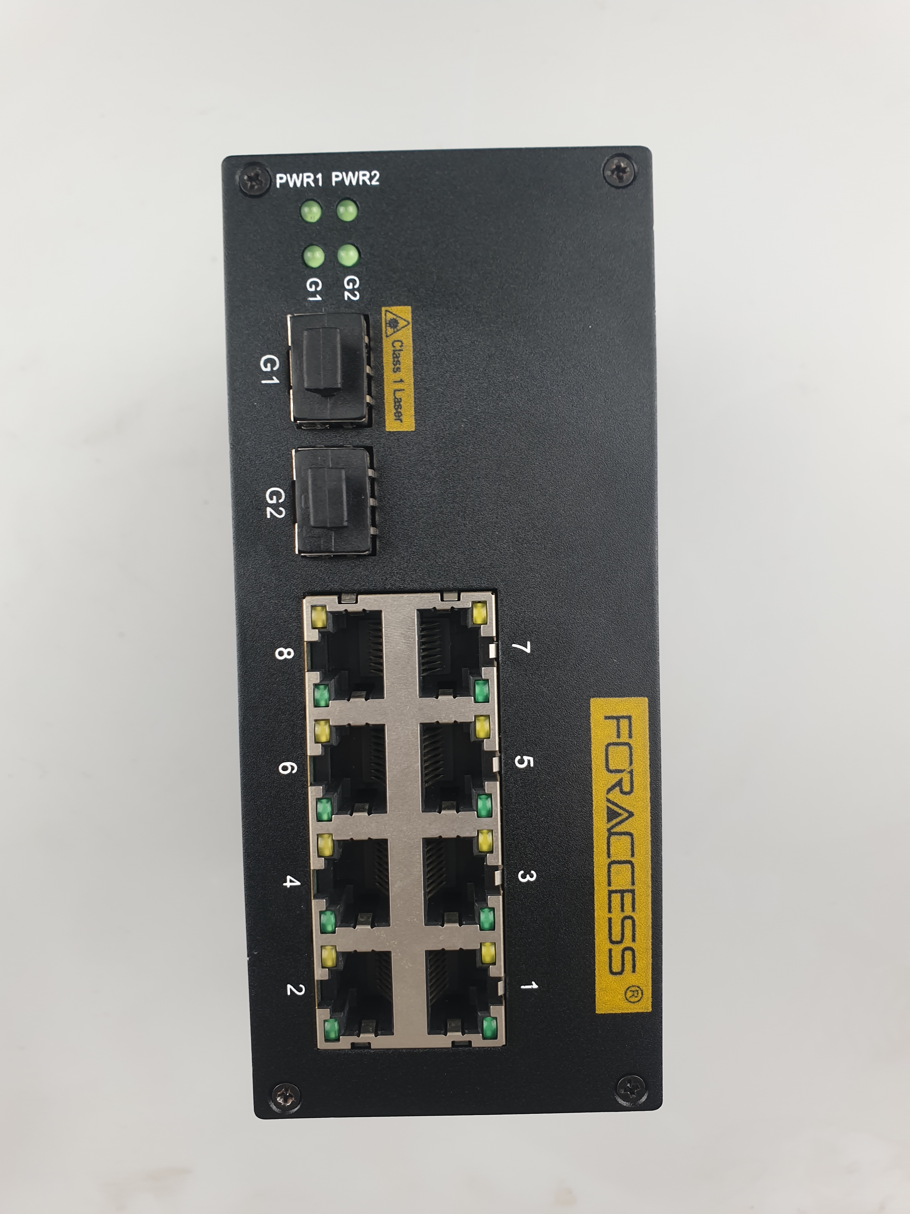 NIS2010-2GS Full Gigabit 2 Optical 8 Electrical Ethernet Industrial Switch Non Managed Rail Mount