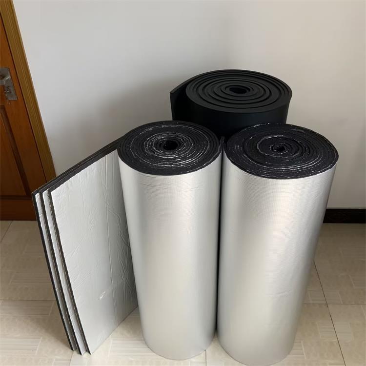 Aluminum foil rubber plastic cotton roof pipeline insulation and cold insulation B1/B2 grade rubber plastic insulation board material specifications can be customized