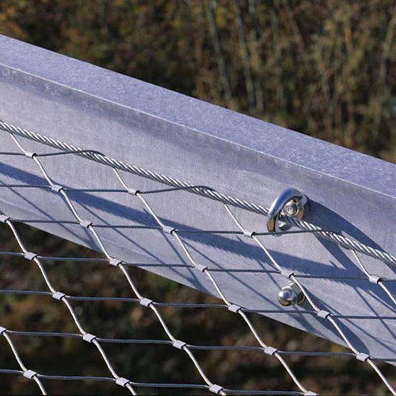 304 stainless steel rope mesh flexible steel wire rope woven fence for anti falling objects in high-rise buildings in residential areas