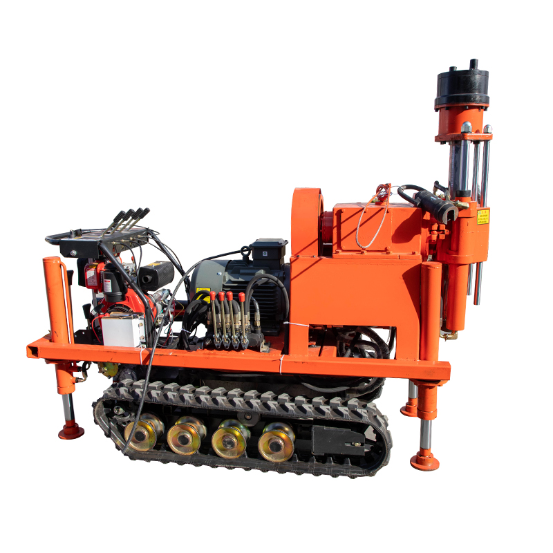 300 meter deep water well drilling equipment Pneumatic drilling machine Crawler walking hydraulic high support