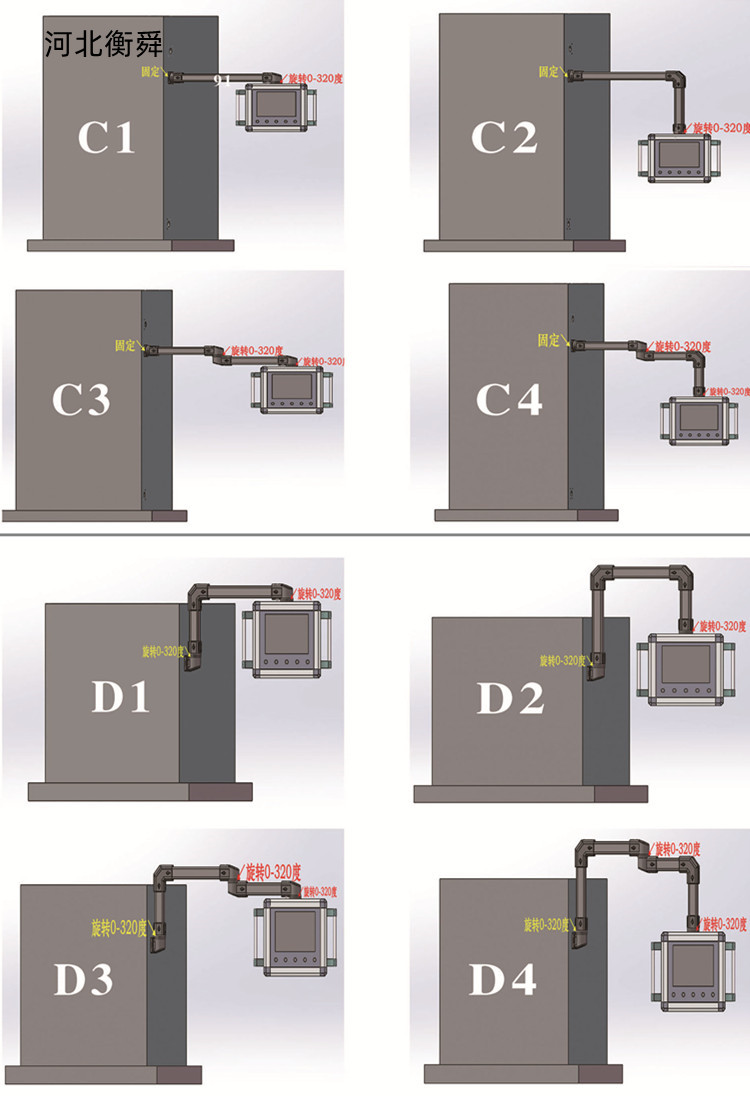 Hengshun Cantilever System Automation Cantilever Control Box 10 inch Touch Screen Operation Box 75/110 Cantilever Parts