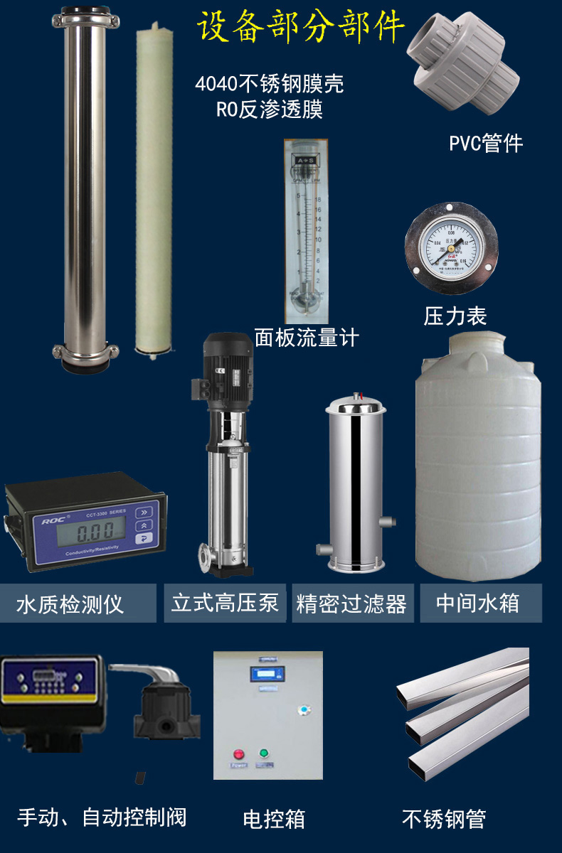 Industrial production enterprises and institutions RO reverse osmosis pure water equipment Well water, groundwater filter, water treatment equipment