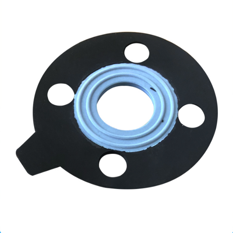 PTFE rubber coated gasket, Teflon black sealing ring, corrosion-resistant and high-temperature resistant PTFE rubber composite gasket