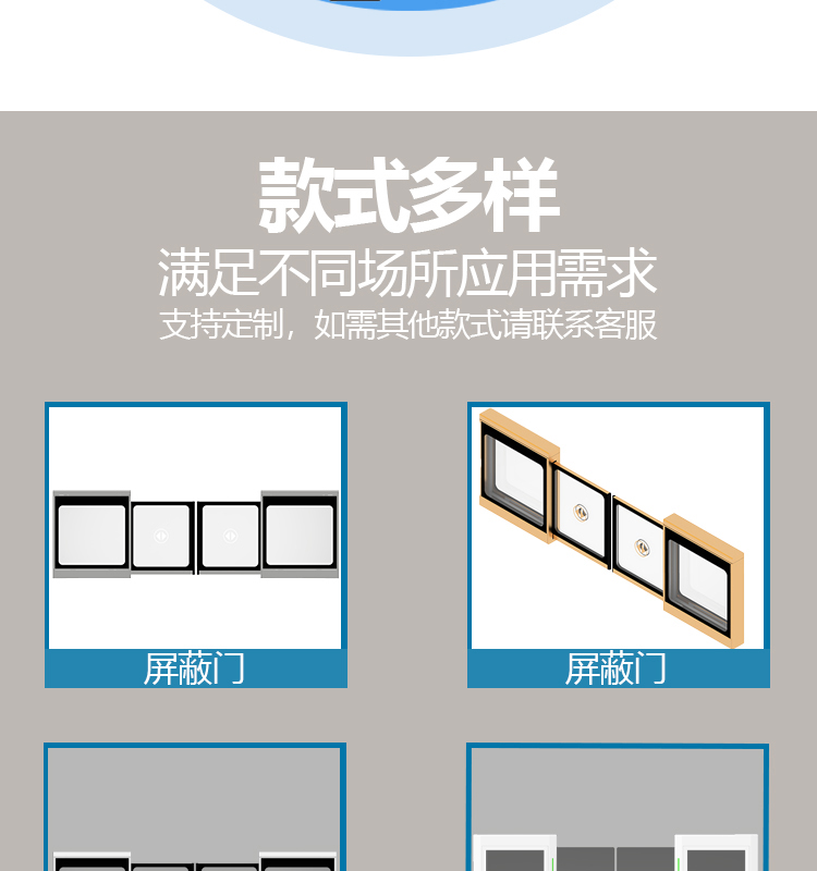 High speed railway subway office building passage screen door C-type - glass telescopic - WGC-PBM-603.2 double opening