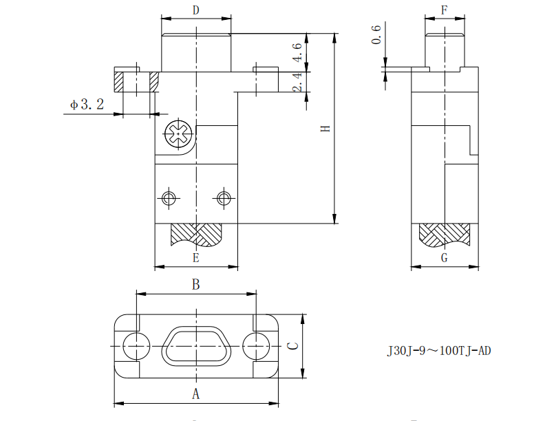 Zhuoyi ZY micro rectangular electrical connector J30J-51TJ-AD 51 core aerospace plug, with wire clamp