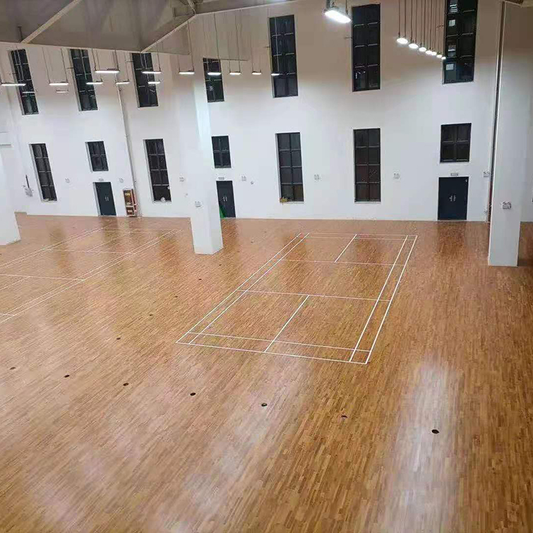 Solid wood sports floor Basketball court badminton court maple birch indoor stadium wood floor NHY-258