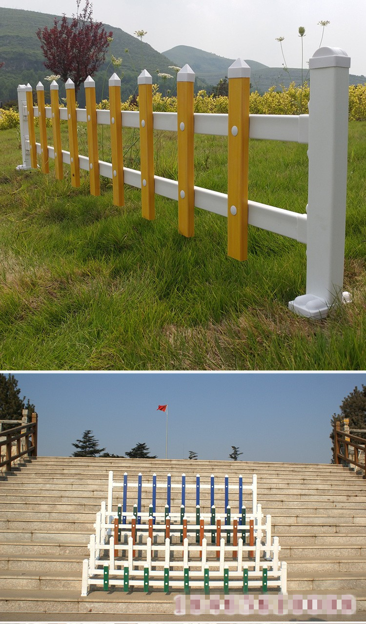 Lawn guardrail, PVC plastic steel fence, outdoor villa community garden greening railing, flower bed fence protection