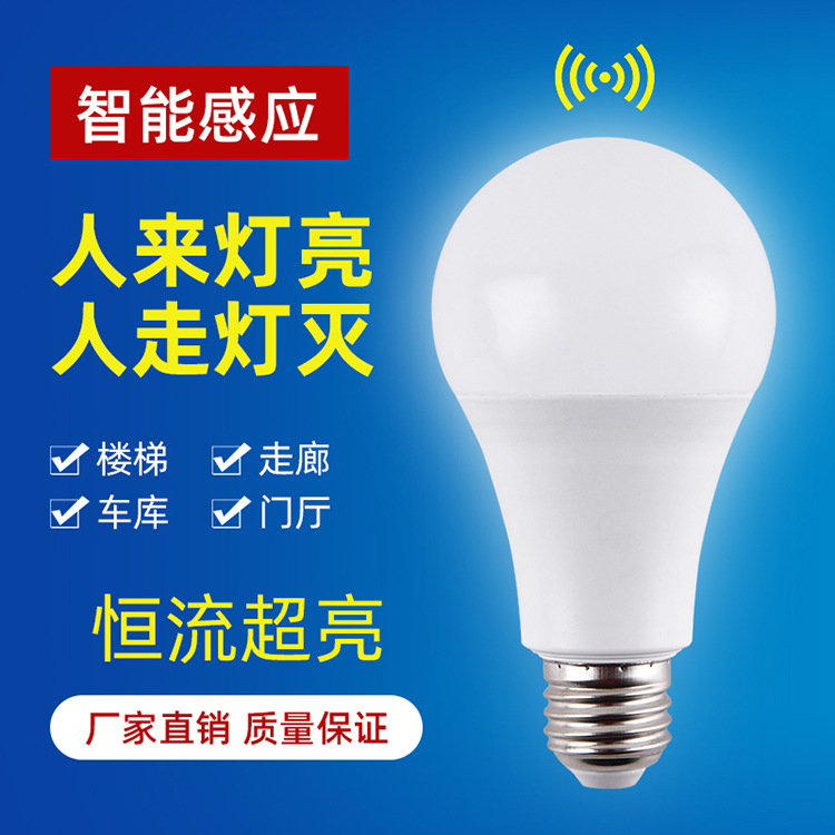 LED Bulb Lamp Plastic Wrapped Aluminum Bulb Foot Tile Constant Current Non Stroboscopic A Bulb Household Engineering Lighting Lamp Cross border Exclusive Supply