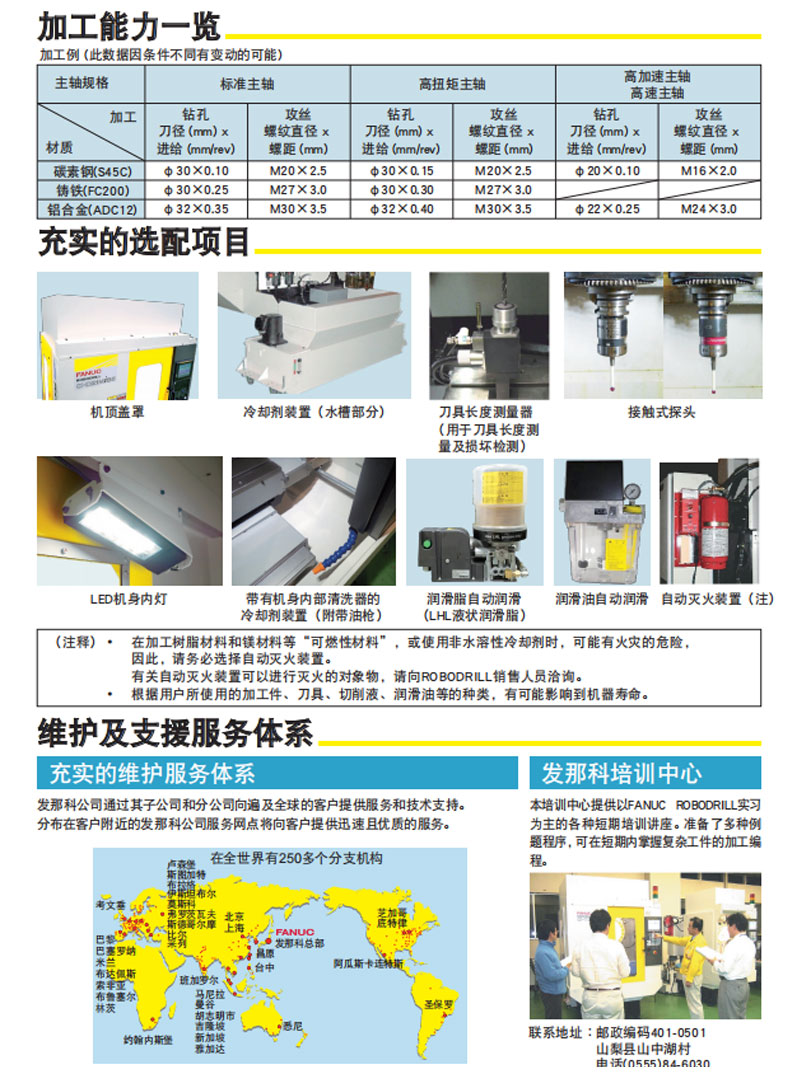 Japan FANUC Drilling and Tapping Machining Center Fanuc Frank Yellow Machine 14 knives 21 knives copper machine