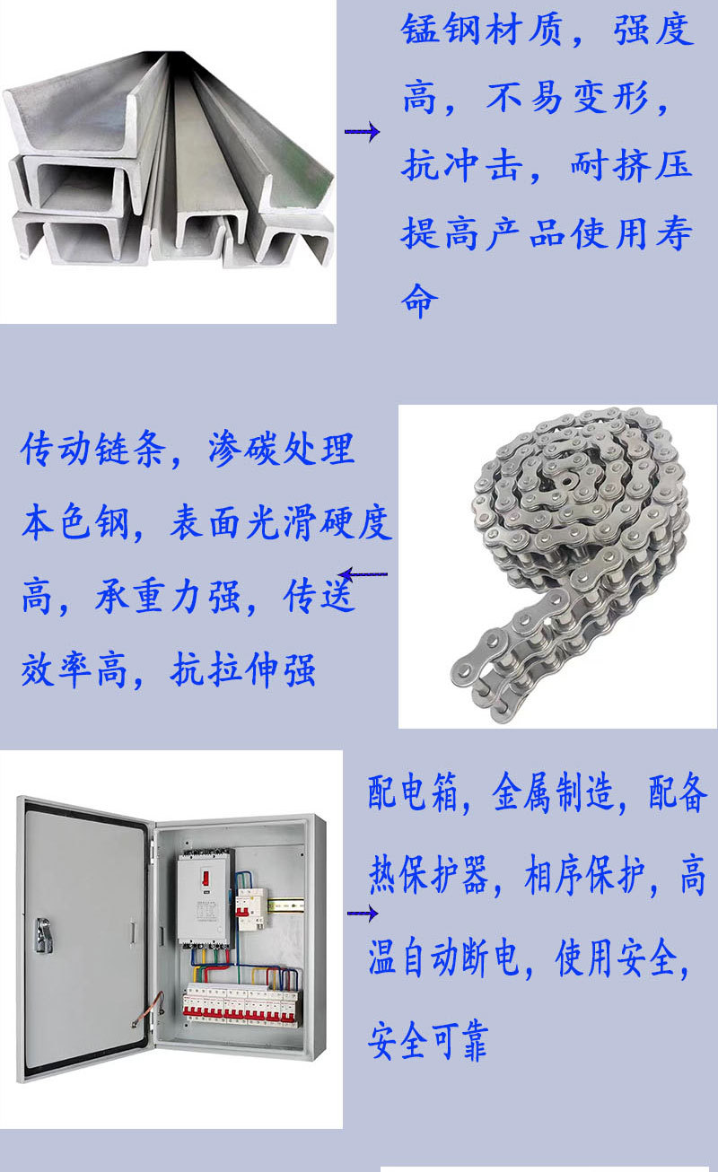 Mining metal and plastic material elevator, garbage bin tipping machine, loading equipment