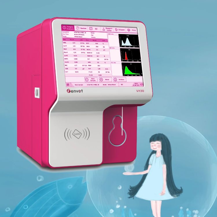 Animal Blood Cell Analyzer Brand Jinrui Animal Blood Analyzer VH30 Pet Blood Routine Test Range