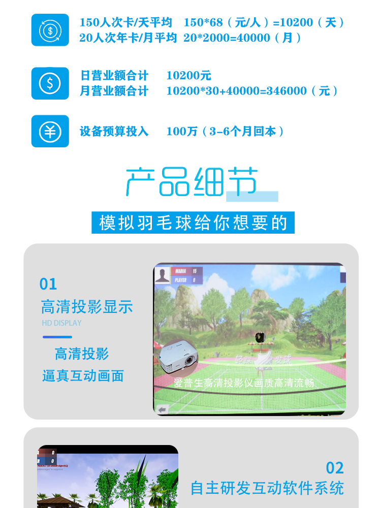 Indoor badminton and tennis experience sports hall automatic launch throwing machine digital sports entertainment