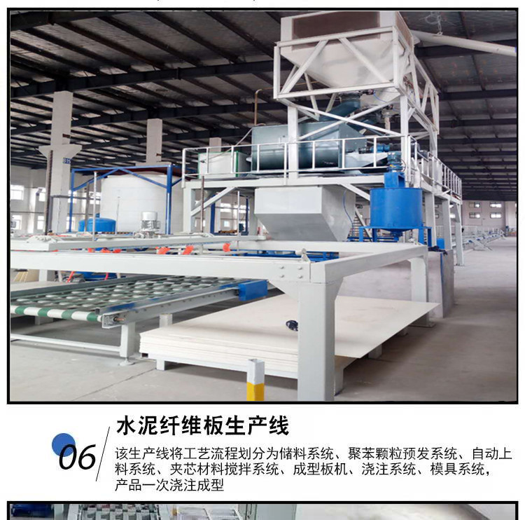 Three element roller press type lightweight partition board equipment, homogeneous insulation board production line, cement fiber board making machine